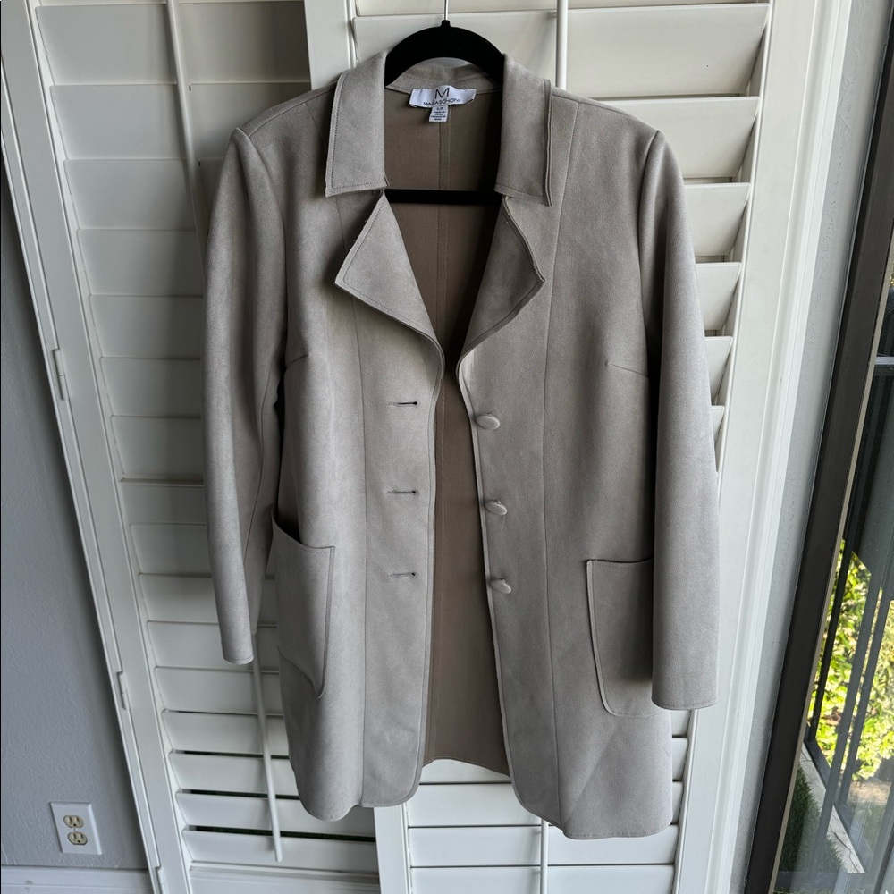 Faux Suede Nude Jacket